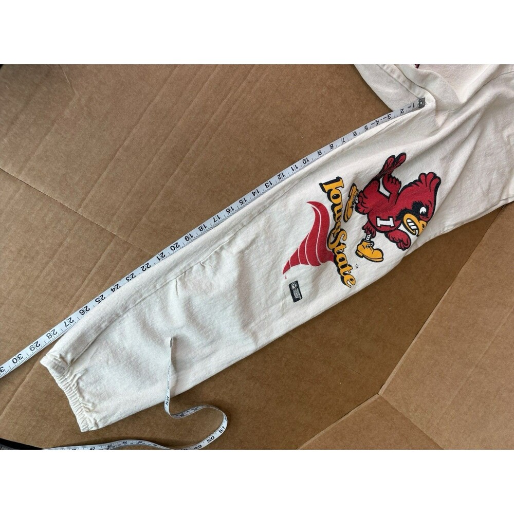 Vintage Iowa State Cyclones Canvas Pants, Large/one Size, Beige 1980s Drawstring - Picture 8 of 9